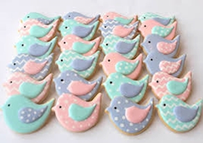 Caja de galletas con forma de pájaros - 12 uds.