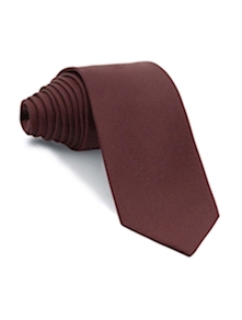 Corbata falso liso burdeos